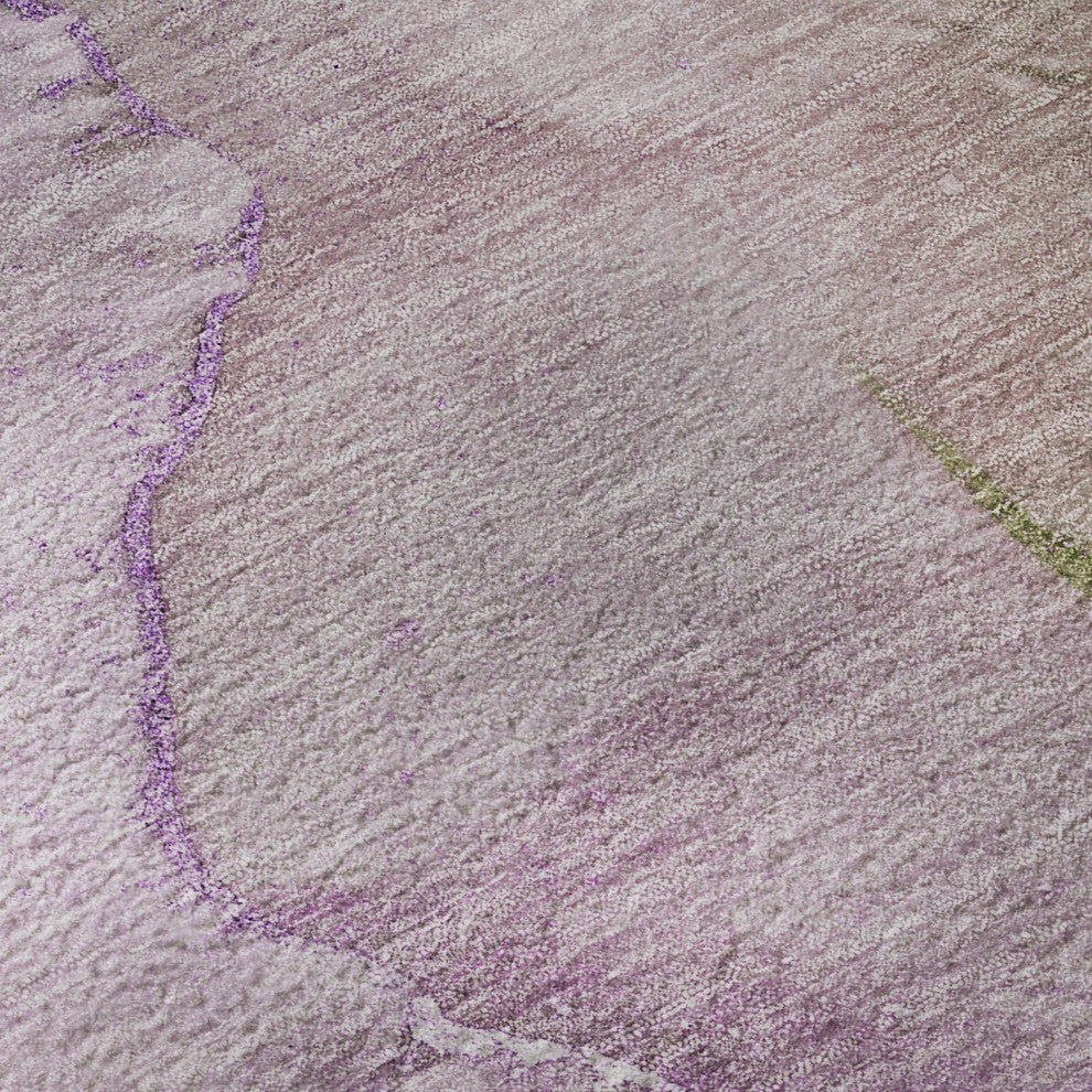 Premium Machine Washable Mayfield AMF521 Purple 3' x 5' Rug