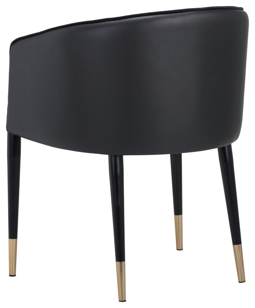 Asher Dining Armchair, Abbington Black/Napa Black
