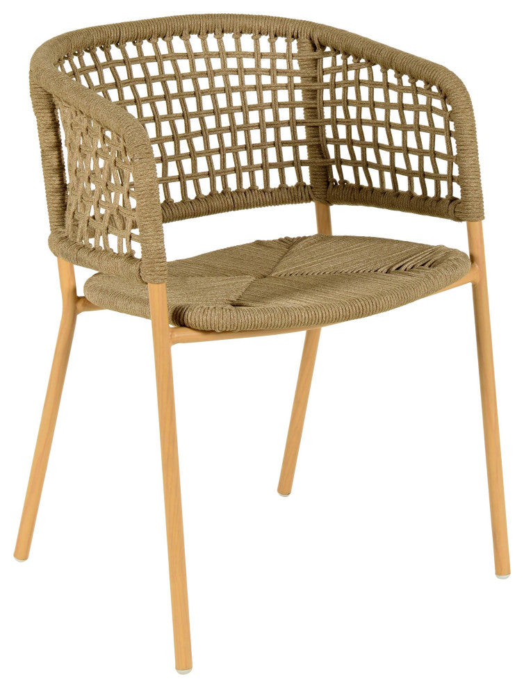 Niel Natural Oak Finish Outdoor Dining Chair