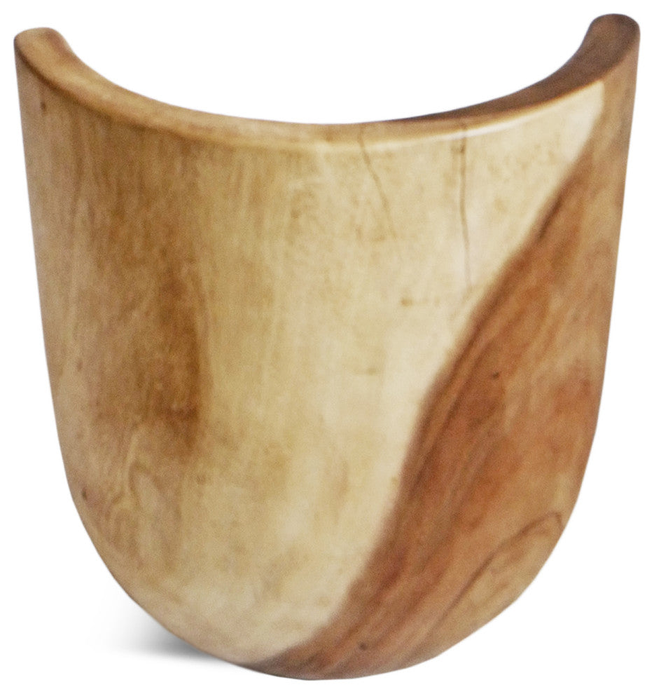 Monkey Pod Wood Scoop Seat