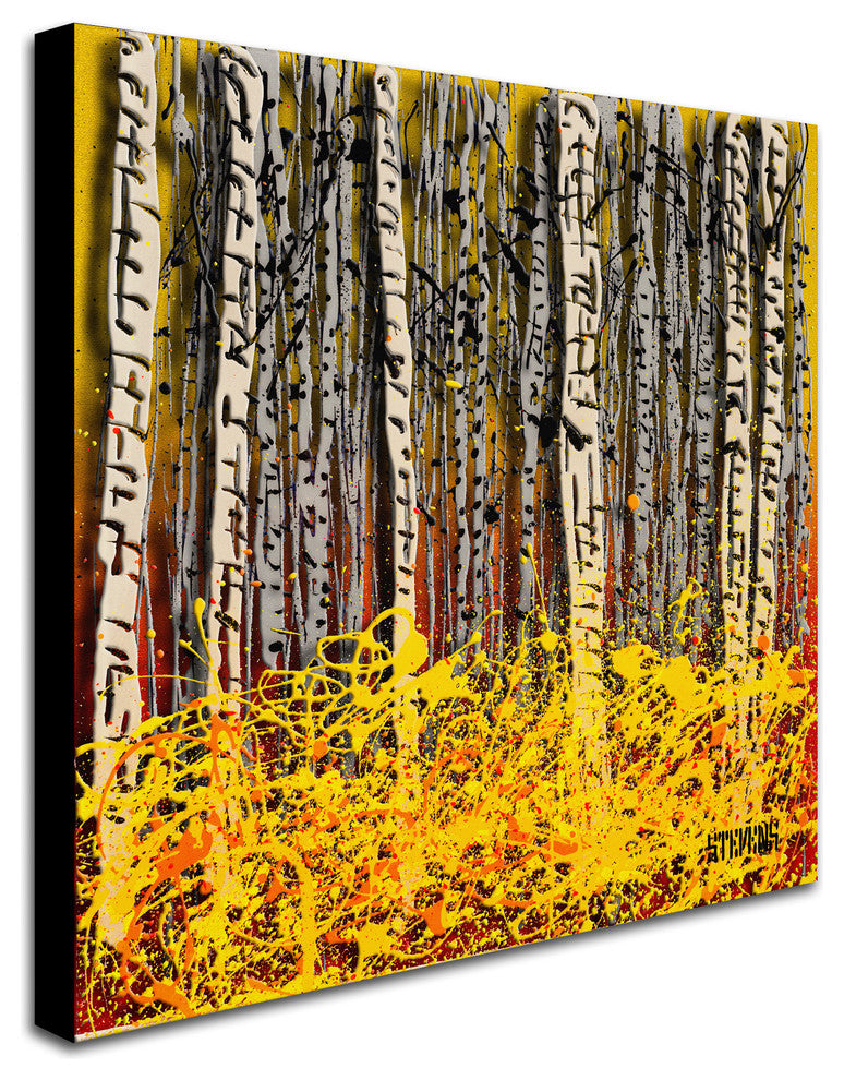 'Fall Aspens' Canvas Art by Roderick Stevens
