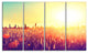 Rural Fields under Shining Sun, Large Landscape Canvas Art, 48"x28", 4 Panels