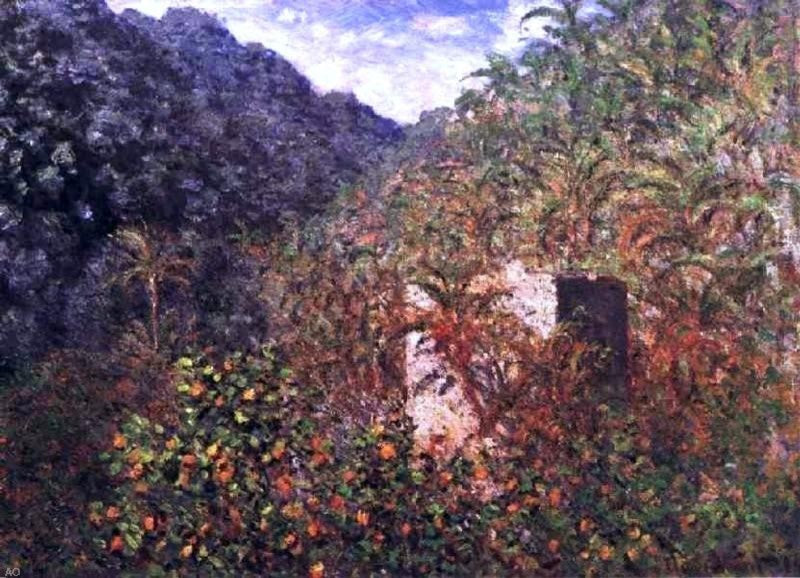 Claude Oscar Monet Olive Trees and Palm Trees in the Valley Gallery Wrap Canvas