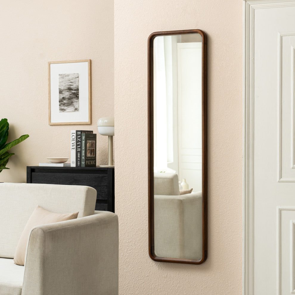 Harriet Accent Mirror, Walnut, 16"x60"
