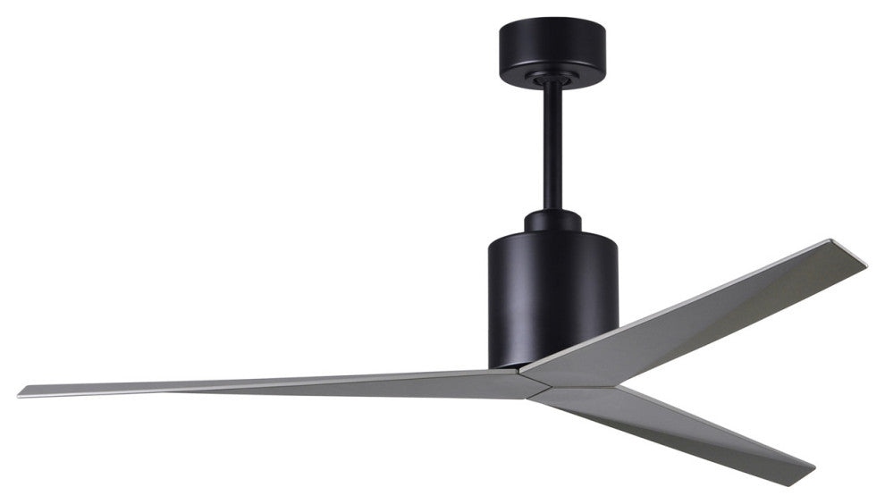 Matthews Fan, Eliza Geometric Ceiling Fan, Matte Black, Brushed Nickel