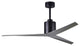 Matthews Fan, Eliza Geometric Ceiling Fan, Matte Black, Brushed Nickel