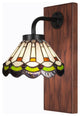 Oxbridge 1-Light Wall Sconce, Matte Black & Painted Wood-look Metal/Cyprus Art