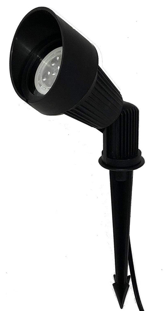 6W LED Low Voltage Black Outdoor Directional Fiberglass Bullet- BPL104