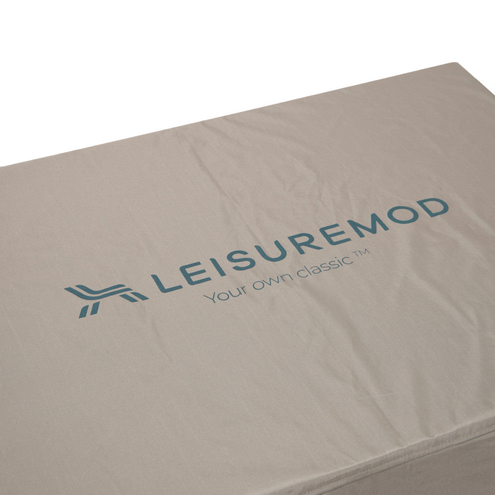 LeisureMod Chelsea 44" Waterproof Fabric Rectangle Fire Pit Table Cover