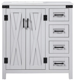Home Living 19" Farmhouse Grey-Light Bathroom Vanity