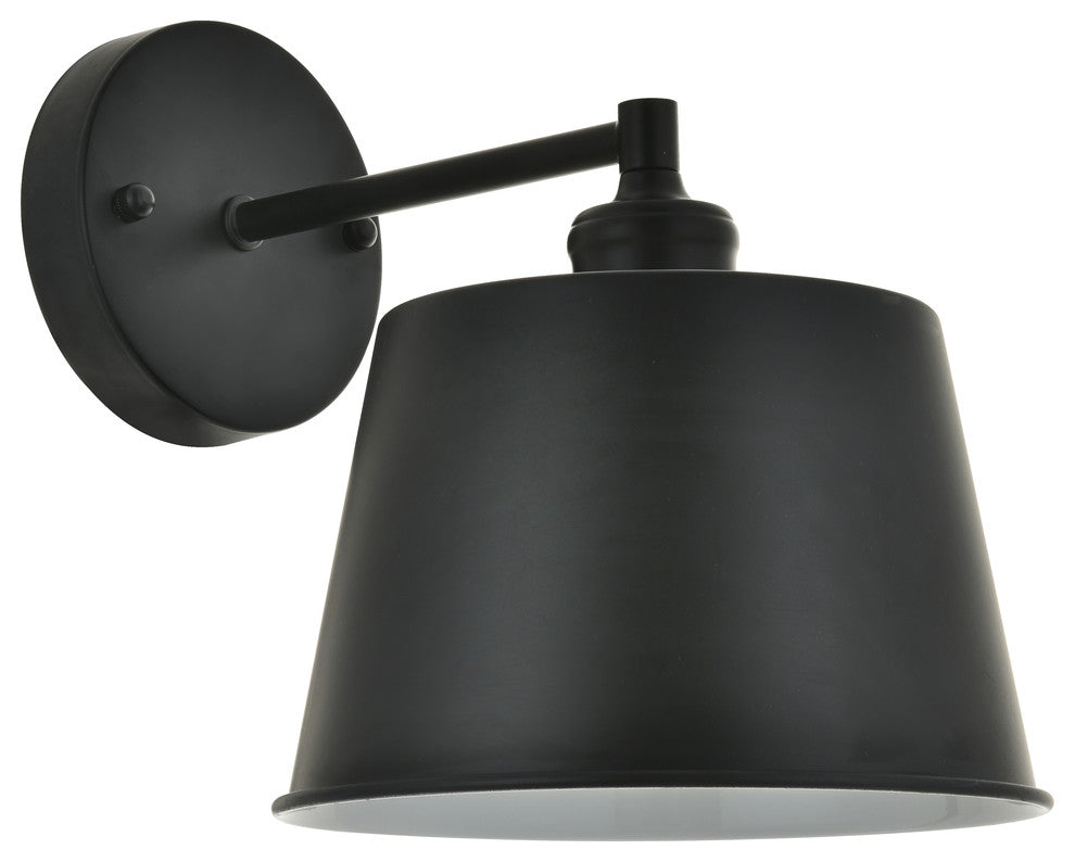 Black Finish 1-Light Wall Sconce