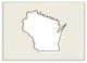 Wisconsin Home State Map Neutral Print Design, 10"x15"