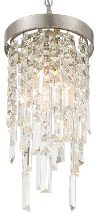 Crystorama Lighting Group WIN-210-CL-MWP Winfield 7"W Crystal - Antique Silver