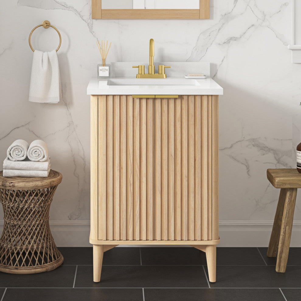 OVE Decors Gabi Single Sink Bathroom Vanity, Rustic Ash, 24", Single Sink