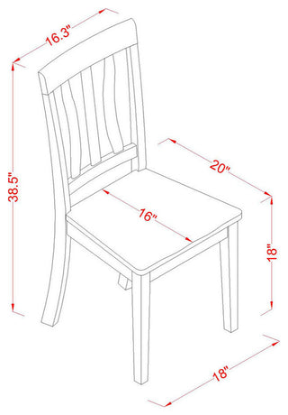 Wooden Dining Set 5 Pc- 4 Chairs, Table, Oak Finish Solid Wood Structure.
