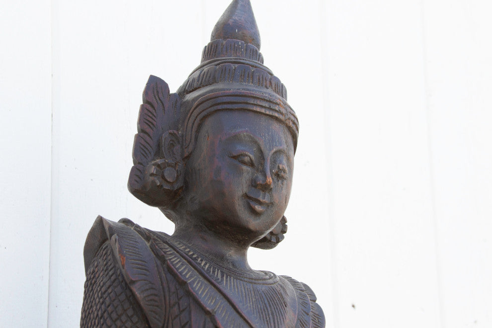Set of Two, Stunning Bali Carved Statues