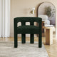 Athena Boucle Fabric Upholstered Accent / Dining Chair, Green