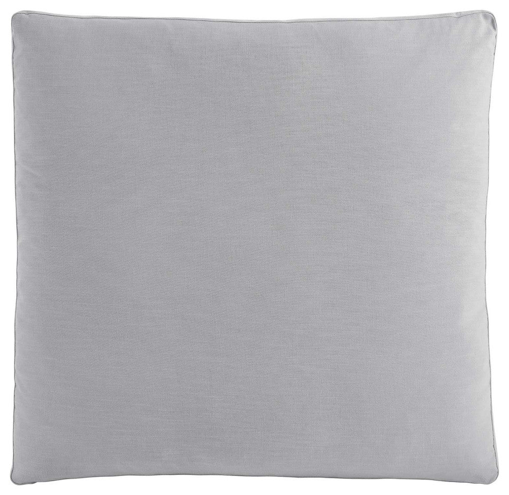 Commix Down Filled Overstuffed Ottoman, Light Gray
