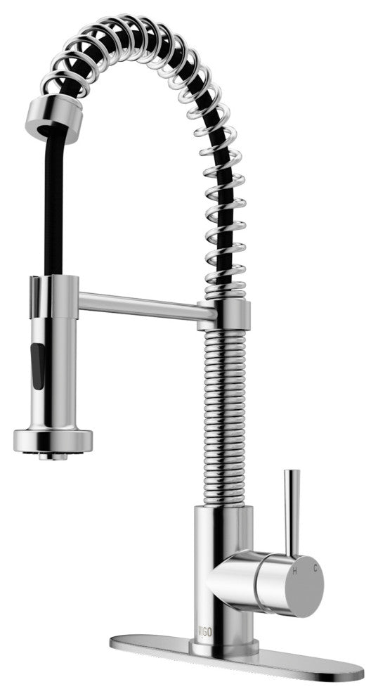 VIGO 10" L Kitchen Deck Plate, Chrome