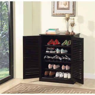 Bowery Hill Shoe Cabinet in Espresso