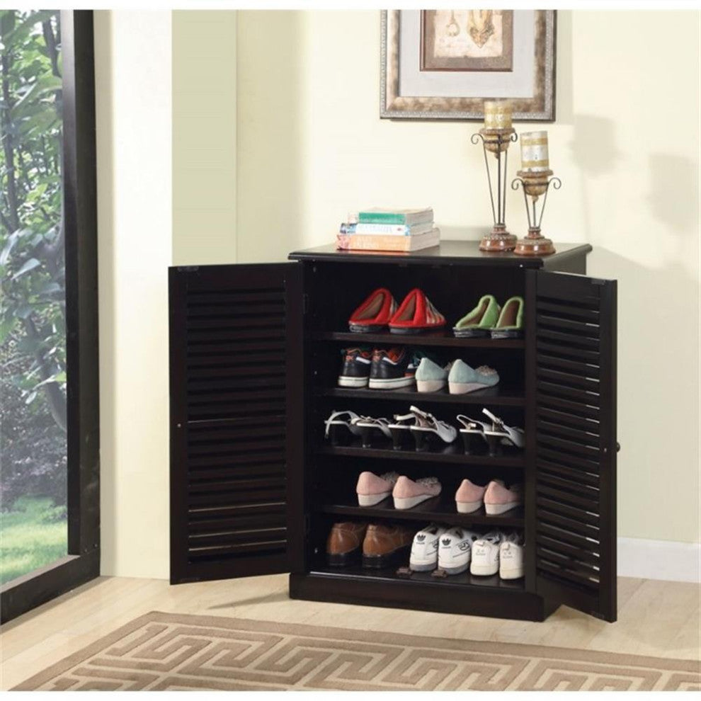 Bowery Hill Shoe Cabinet in Espresso