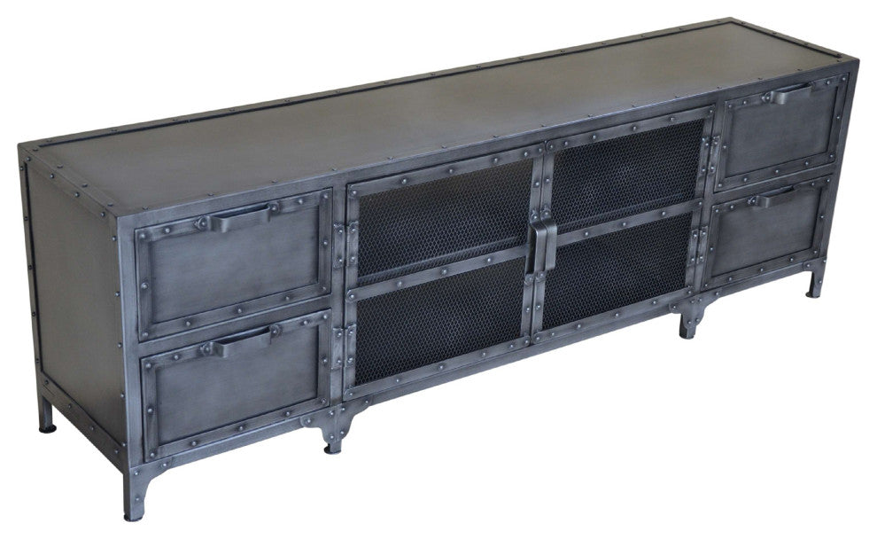 4 Drawer 2 Door Media Cabinet