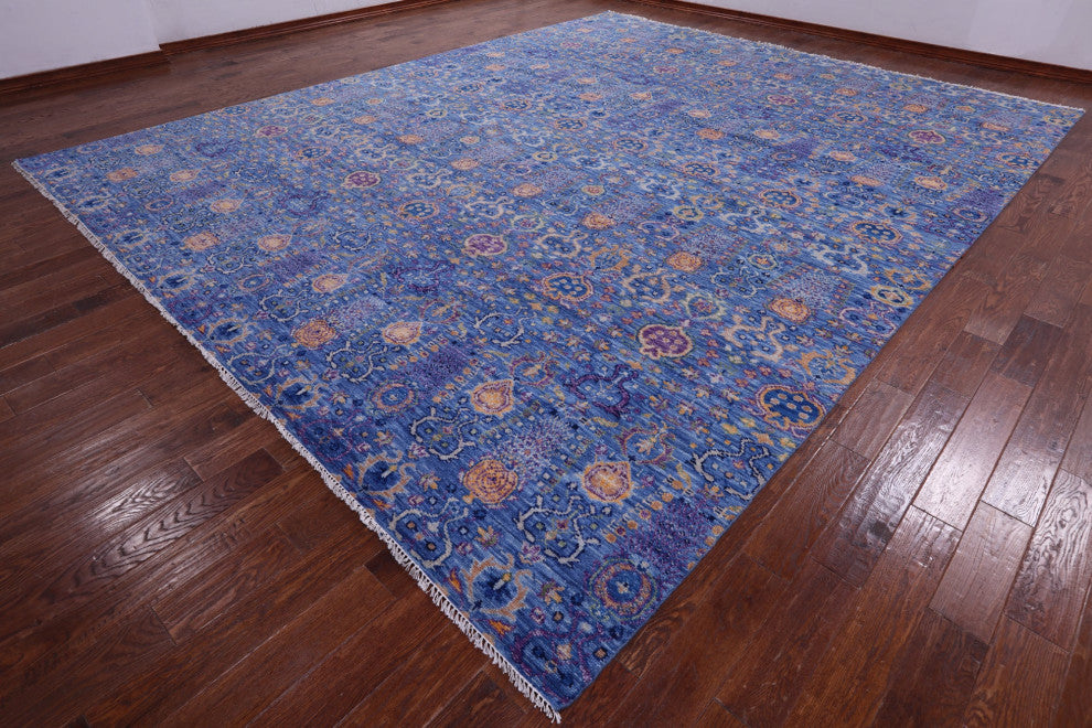 Turkish Oushak Handmade Wool Rug 12' 3" X 15' 3" - Q13549