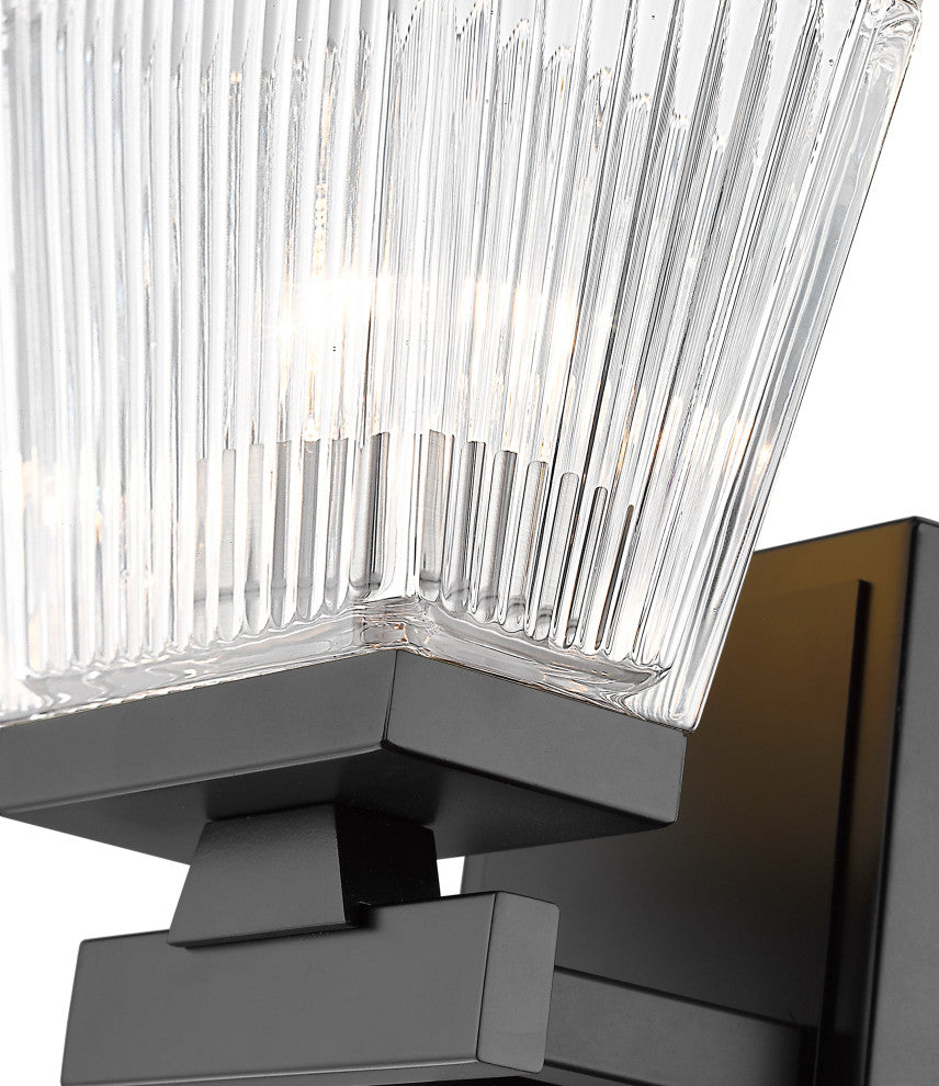 Zlite 1936-1S-MB 1-Light Wall Sconce, Clear