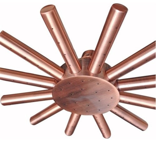Antique Red Copper Rainfall Showerhead