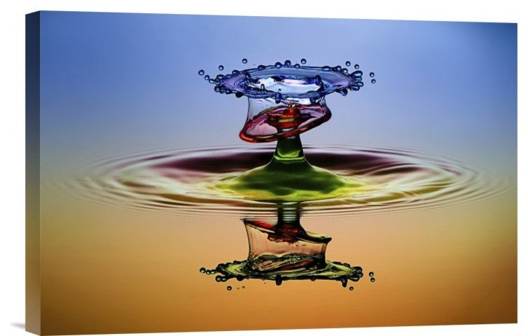 "Cmyk" Stretched Canvas Giclee by Muhammad Berkati, 18x12"