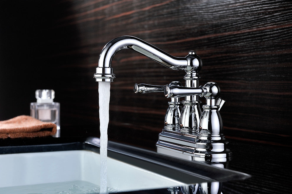 ANZZI Edge Series 4 in. Centerset 2-Handle Mid-Arc Bathroom Faucet