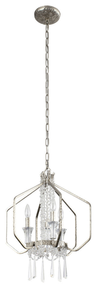 Varaluz 270P04 Barcelona 4 Light 18"W Crystal Taper Candle Single - Transcent