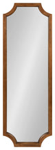 Hogan Framed Scallop Wall Mirror, Rustic Brown 16x48