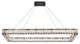 Elegant Lighting 3504D50L1BK Monroe 50" LED Single Rectangle Pendant, Black