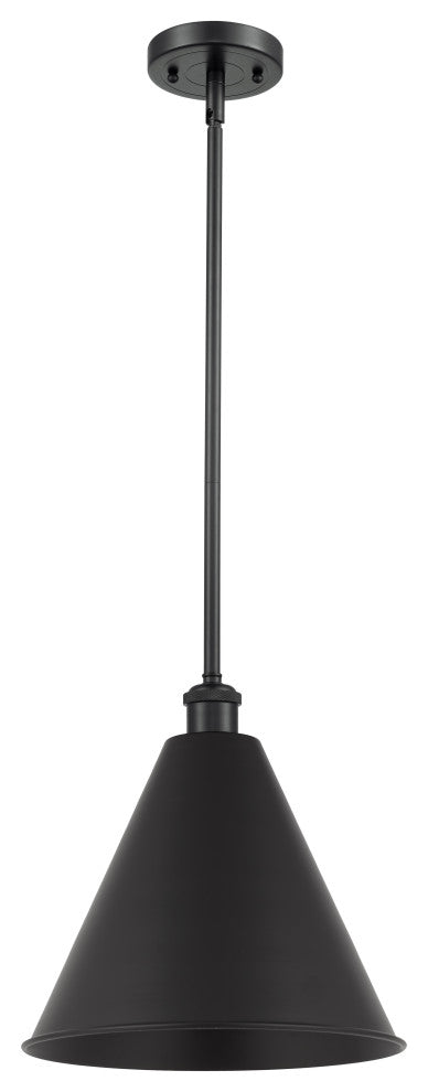 Innovations Lighting 516-1S-BK-MBC-16-BK-LED Ballston Cone 1 Light 16" Pendant