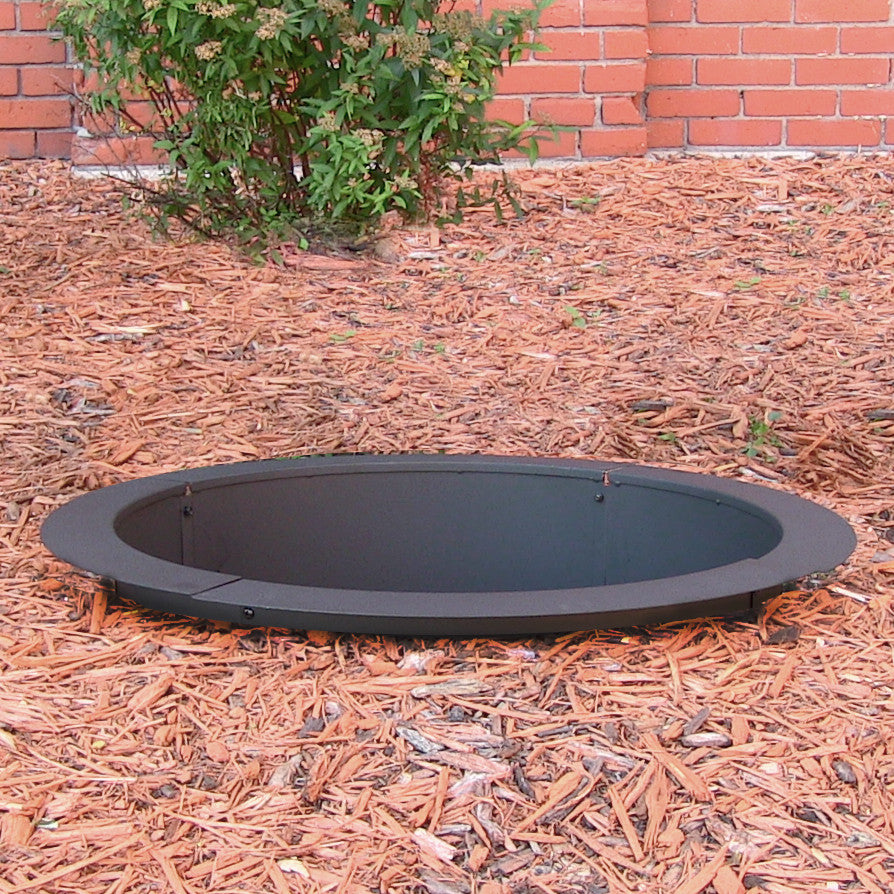 Sunnydaze Durable Black Steel DIY Fire Pit Ring Liner, 27" Diameter