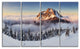 Winter Mountain Landscape, Photo Canvas Art Print, 48x28, 4 Panels