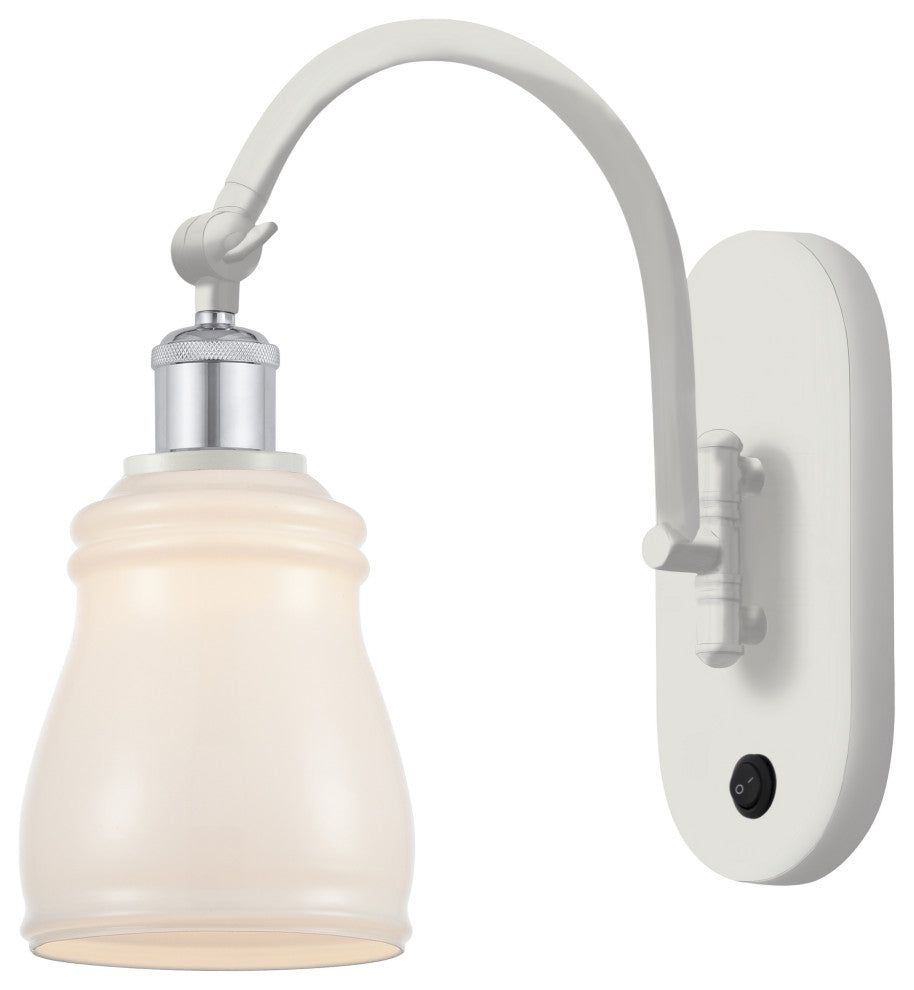 Innovations 518-1W-WPC-G391-LED 1-Light Sconce, White and Polished Chrome