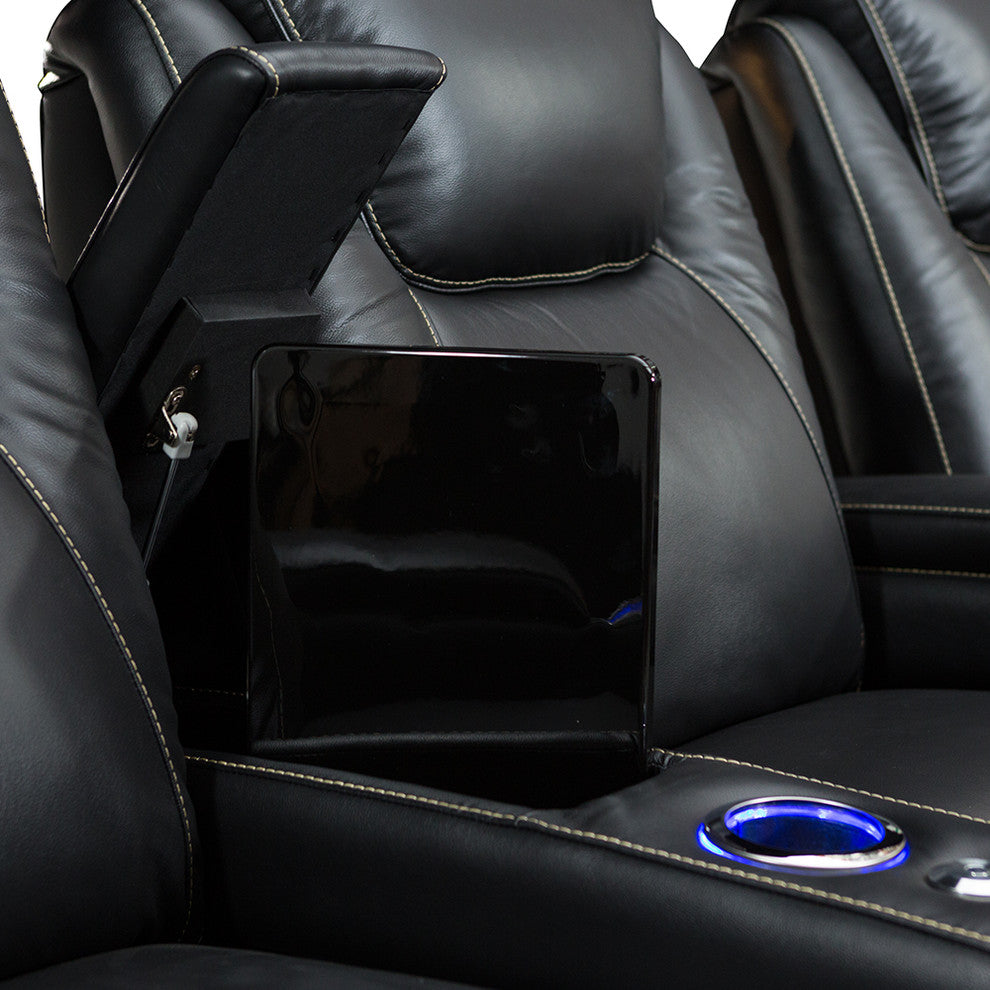 Seatcraft Equinox Leather Home Theater Seating Power Recline Headrest Lumbard, B