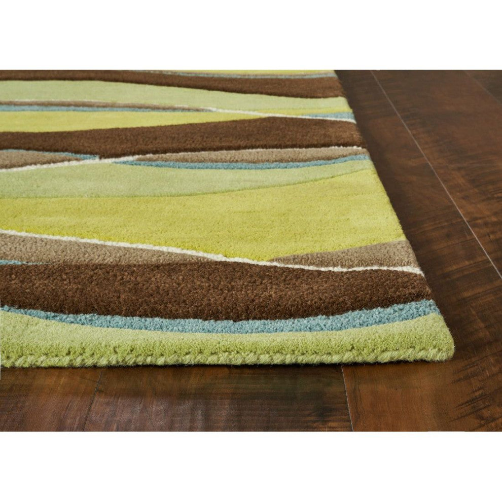 KAS Eternity 1084 Lime/Mocha Landscapes Area Rug, 8'x10'