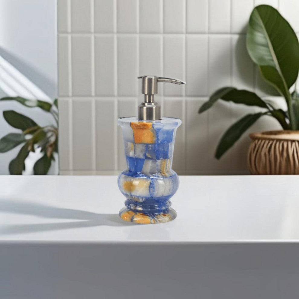 Plaid Blue Lotion Dispenser