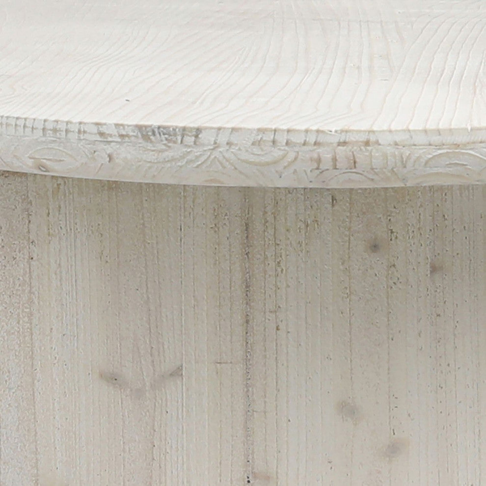 Avery 79" Oval White Wash Dining Table