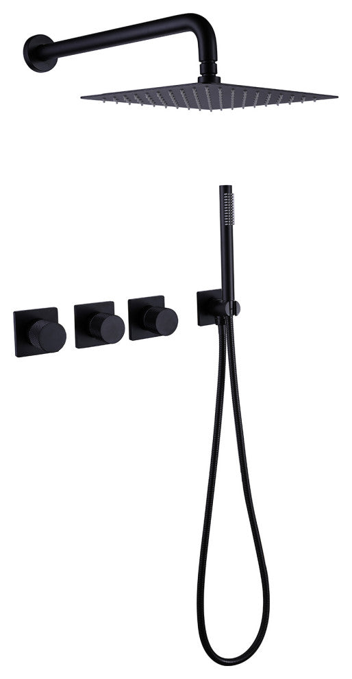 Square Rainfall Complete Shower System With Rough-In Valve