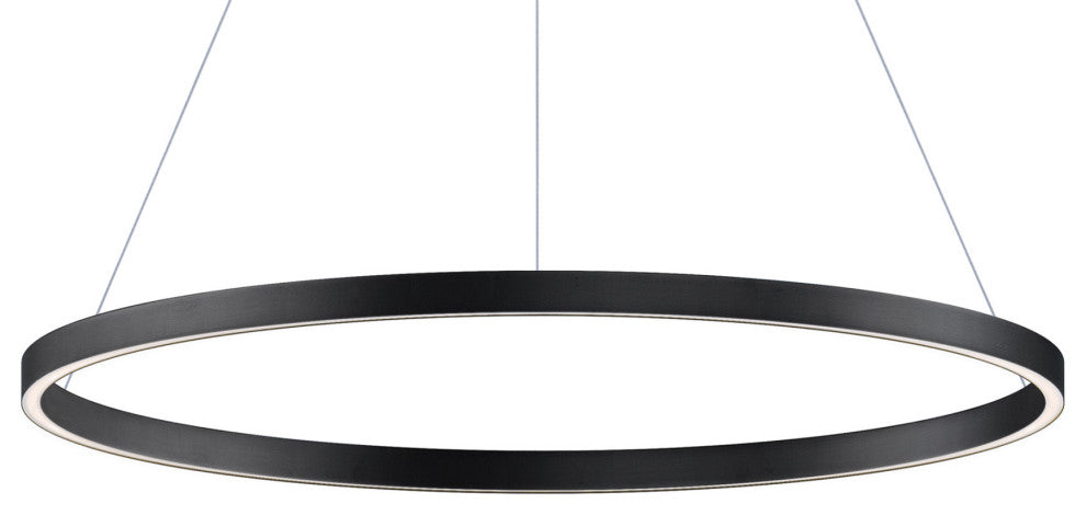 ET2 E22726 Groove 32"W LED Ring Chandelier - Black