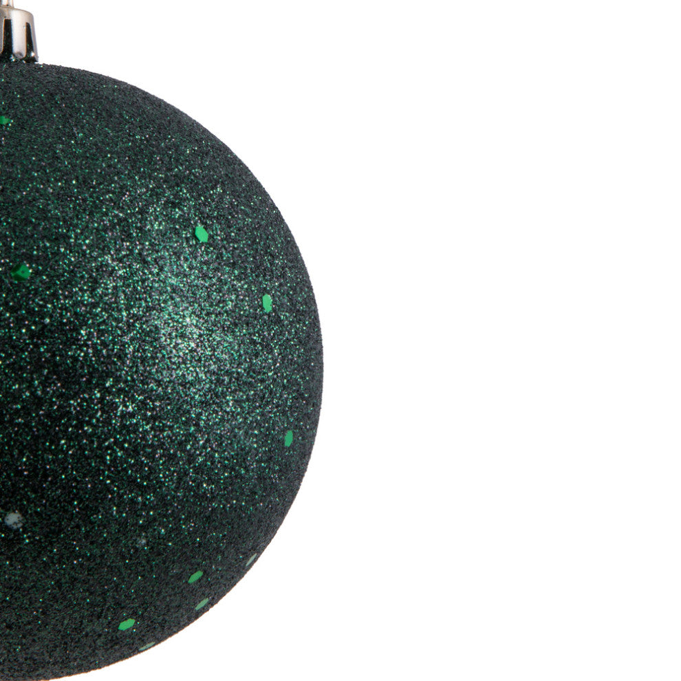 Vickerman N591074Dq 4" Midnight Green Sequin Ball Ornament, 6 Per Bag