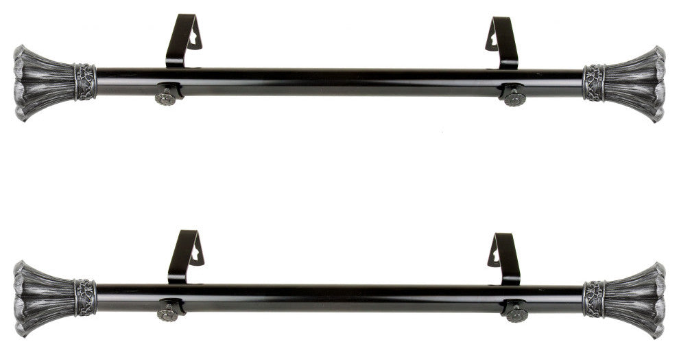 Dakota Side Curtain Rods 12-20", Black