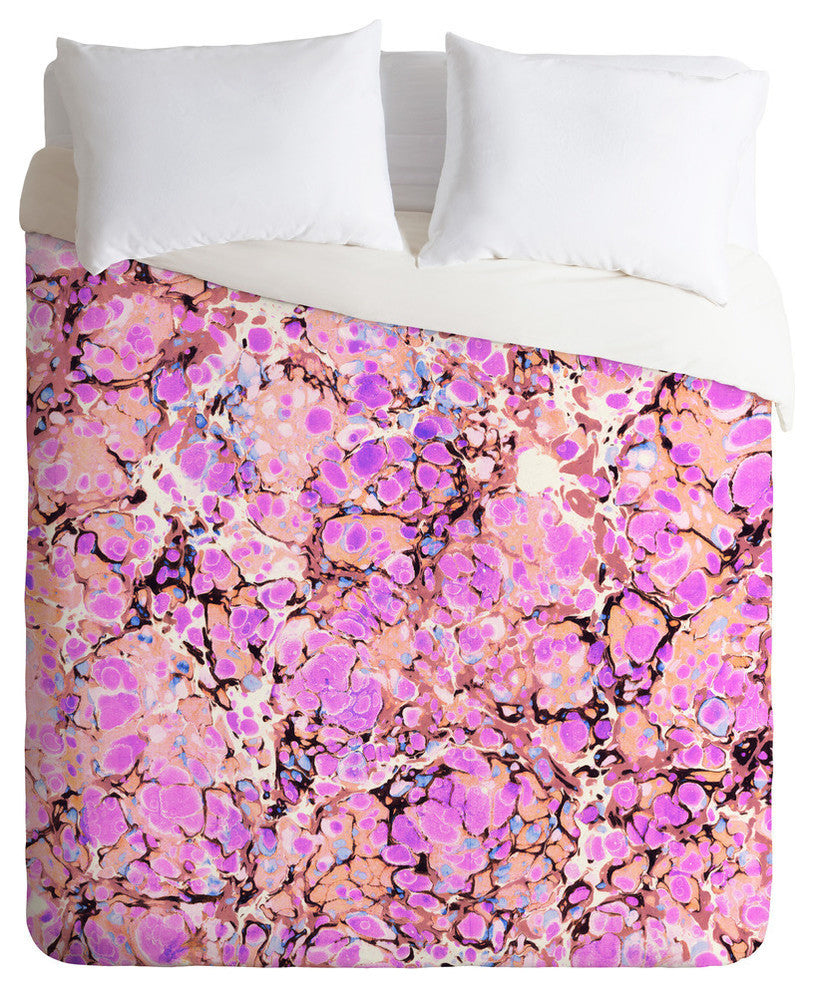 Amy Sia Marble Bubble Lilac Duvet Cover, 88"x88"