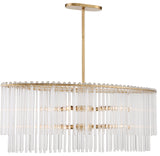 Bleecker Eight Light Chandelier in Antique Gold