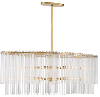 Bleecker Eight Light Chandelier in Antique Gold