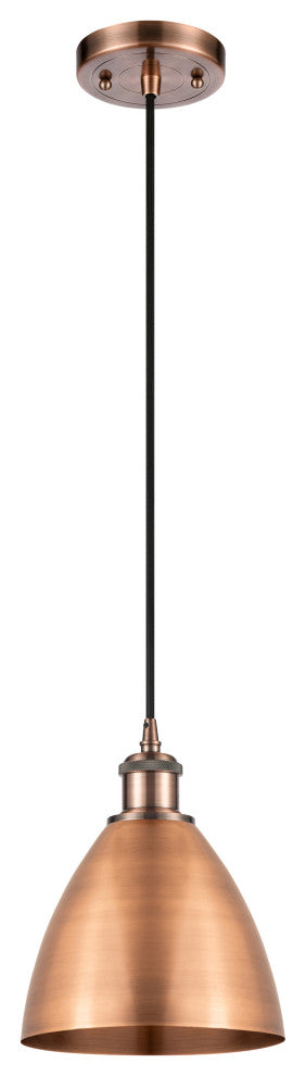 Ballston Dome Mini Pendant, Antique Copper, LED